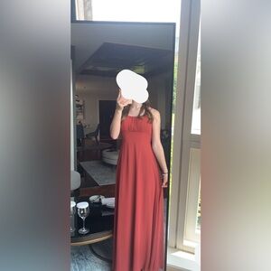 Burnt red/orange bridesmaids dress!